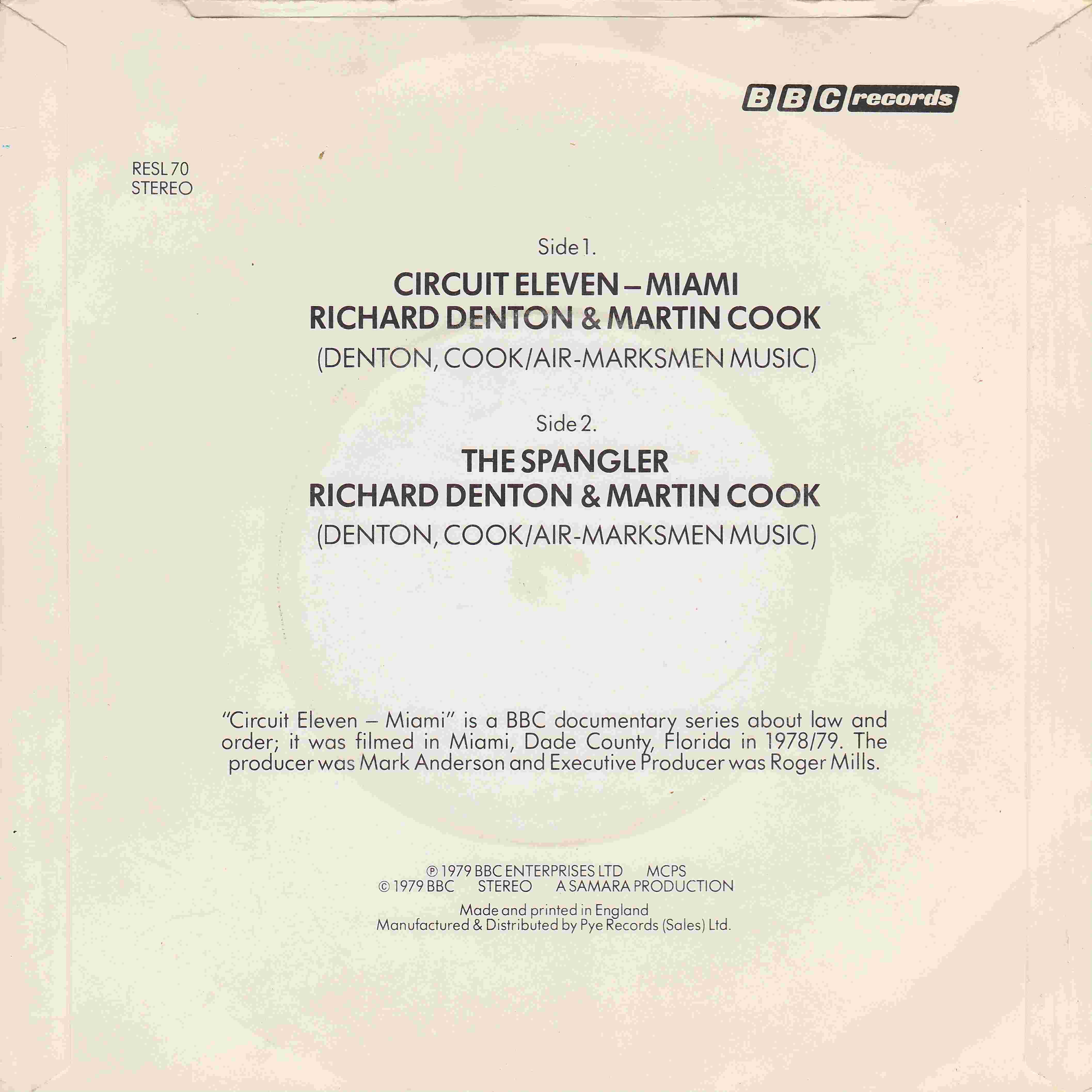 Picture of RESL 70 Circuit eleven - Miami by artist Richard Denton / Martin Cook from the BBC records and Tapes library